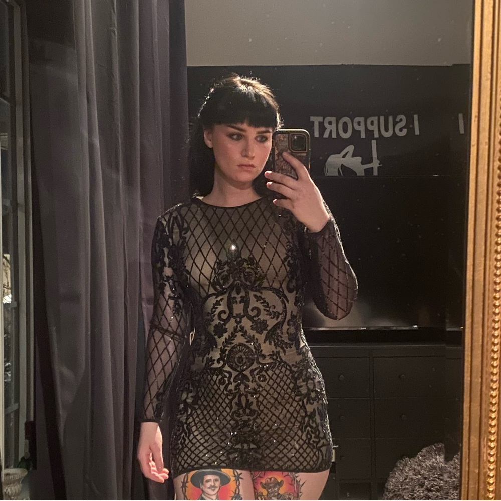 Honey - Black Sequin Dress